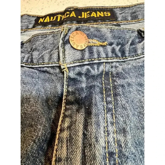 NAUTICA JEANS straight leg relaxed 100% COTTON MENS SIZE 34 / 32 - Picture 5 of 7